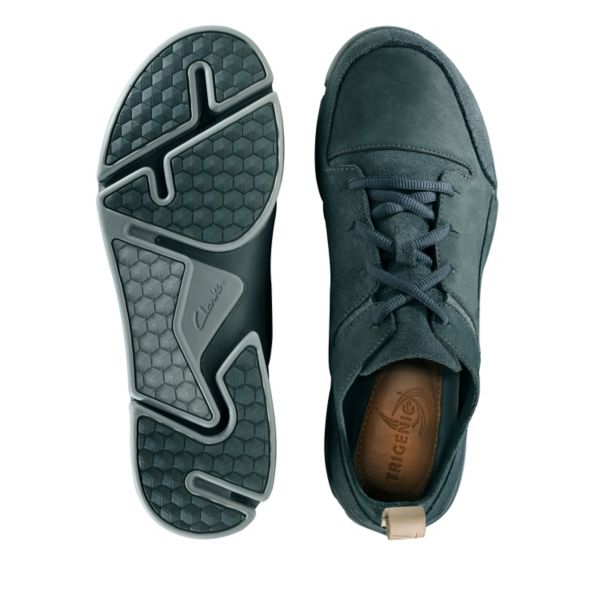 Clarks Mens Tri Verve Lace Trainers Dark Grey | CA-623978